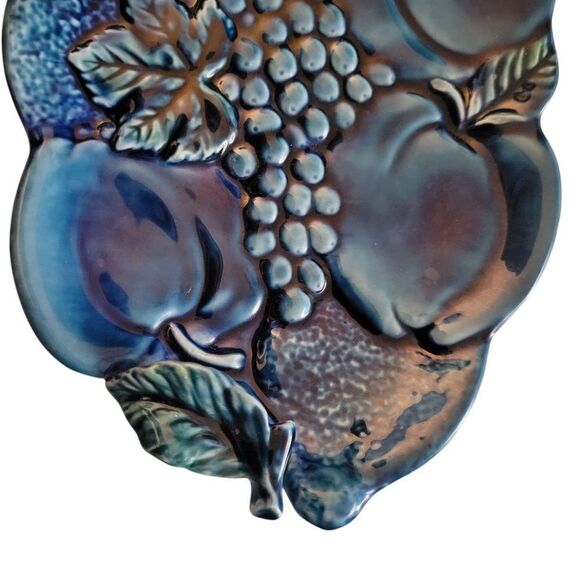 Blue Ceramic Fruit Platter - Picture 4 of 5